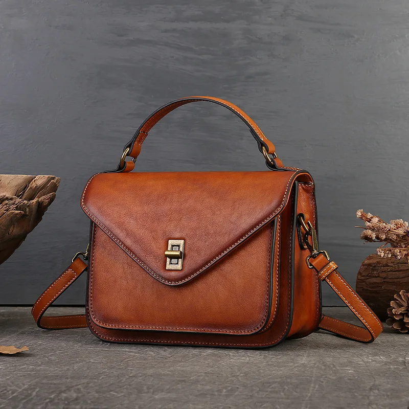 

Fashion Trend Luxury 2024 Women's Handbag Real Leather Female Shoulder Cross Bag Girls Top Handle Bag Purse Phone Pack bolsos