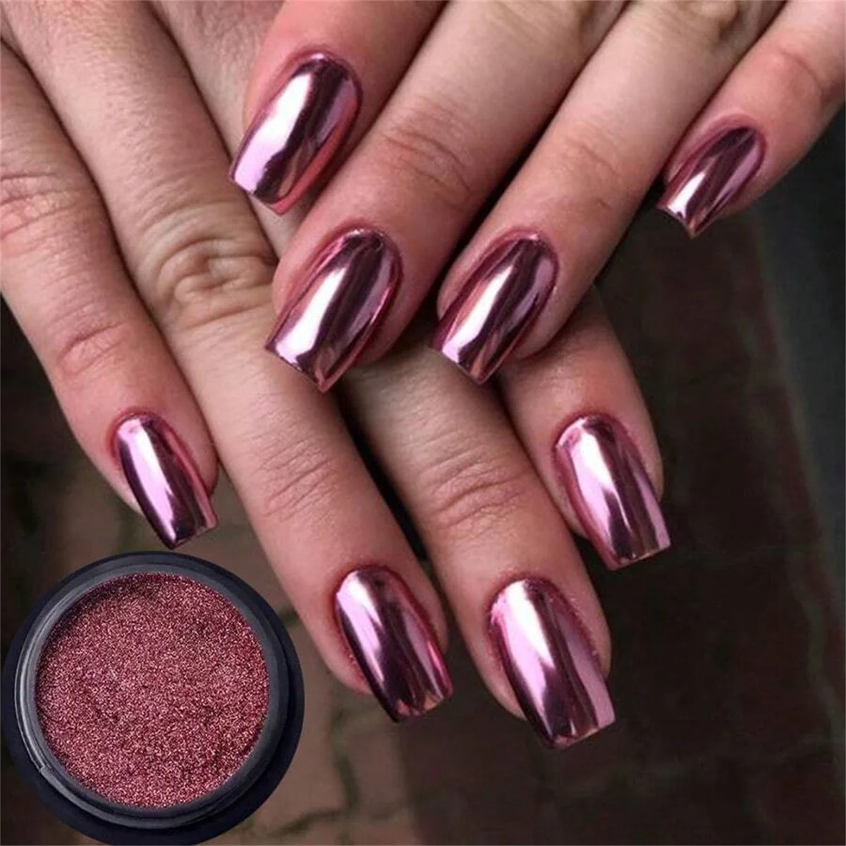 1pc Kürbis Magie Spiegel Pulver Chrom Nagel Pulver Holographische Laser Farbe Nagel Pulver Funkelnden Nail art Creation Werkzeug – Detail 13