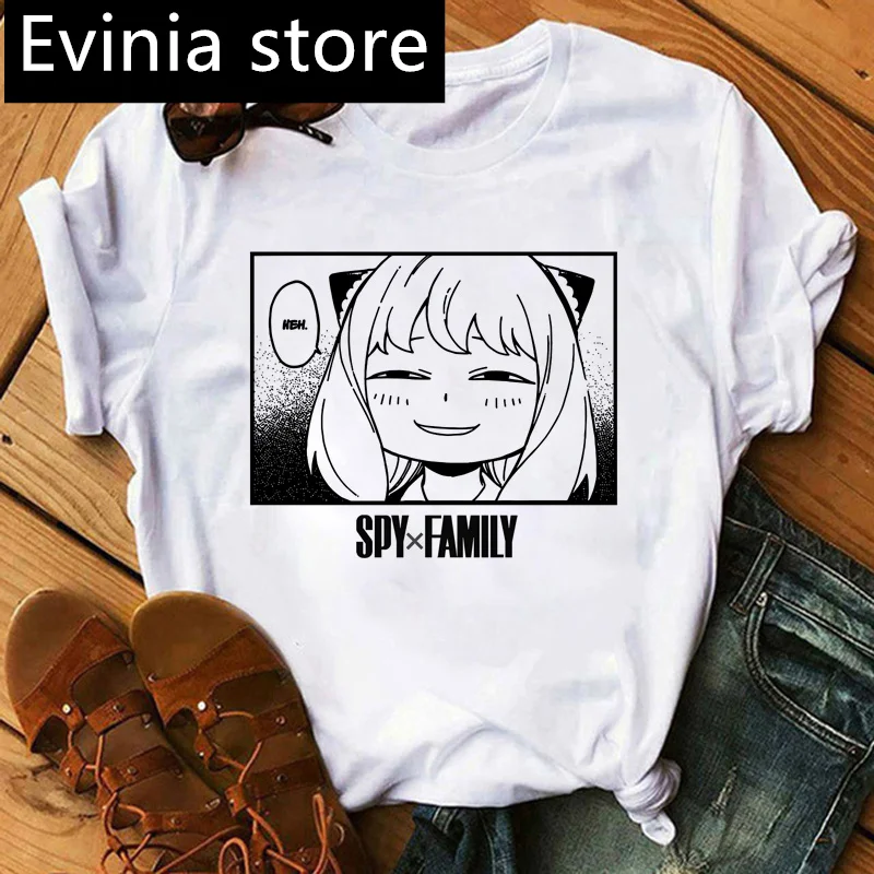 Japanese Anime SPY X FAMILY Graphic Print T-shirts Women 90s Style Casual Fashion Aesthetic Hip Hop Summer Female Tops Tees