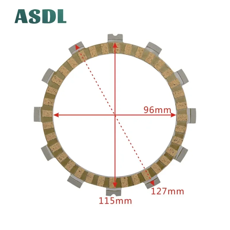 Motorcycle Engine Parts Clutch Friction Plates Kit For Suzuki TS 200 GSX 250 GS25X GSX 250 E,ES RM 125 LT-F250 GSF 400 Bandit #d