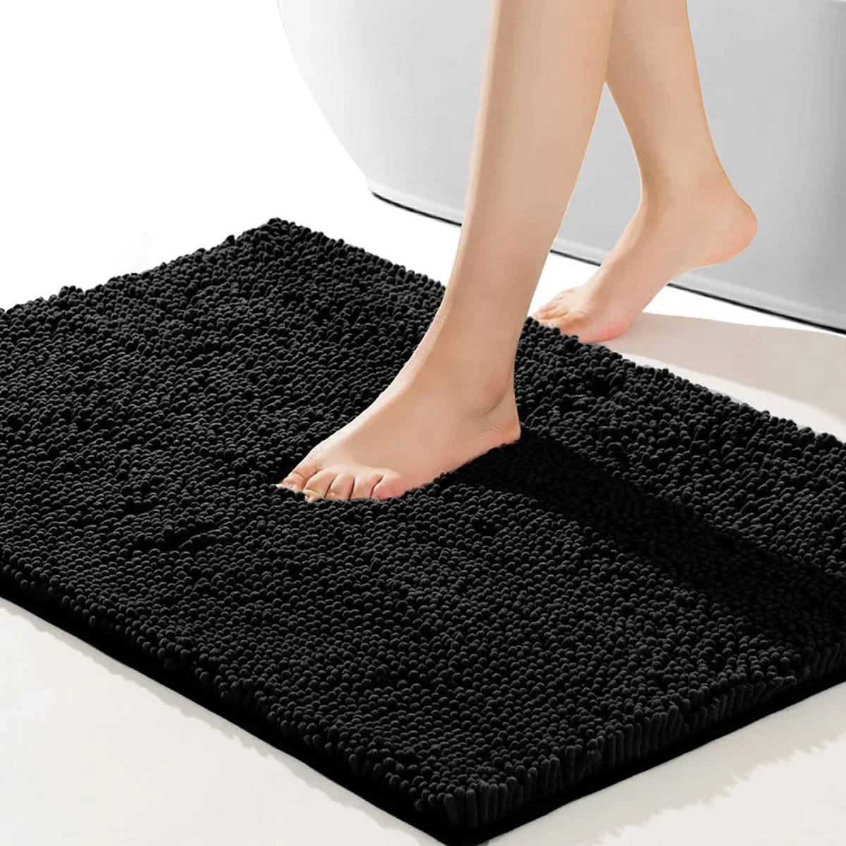 

Chenille bathroom carpet, non slip bath, soft and comfortable plush bathroom carpet Bathroom rugs sets luxury Bathroom