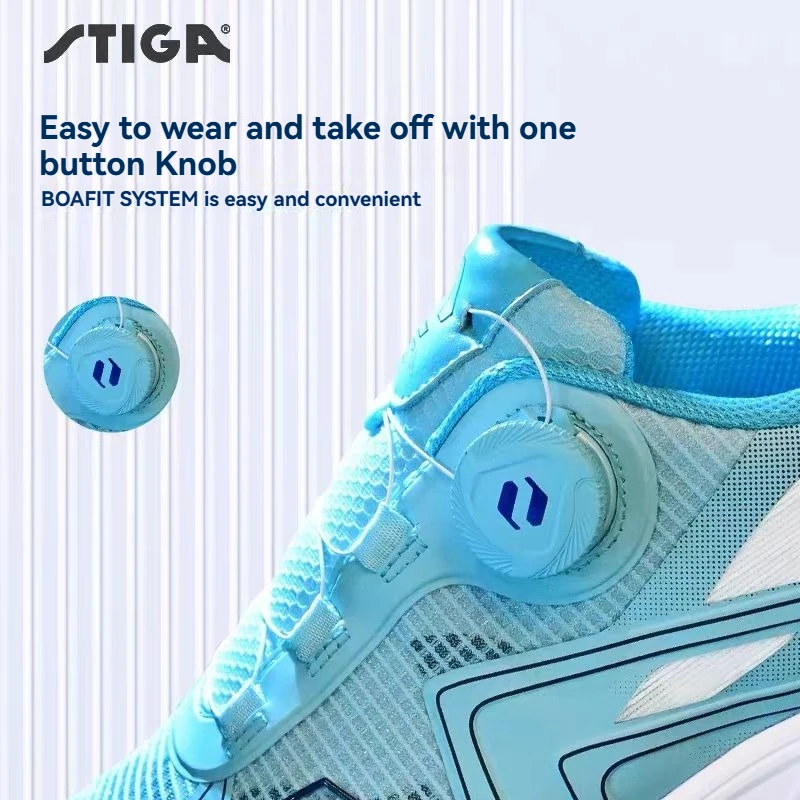 STIGA Professional Table Tennis Shoes: with BOA FIT, Breathable Stable