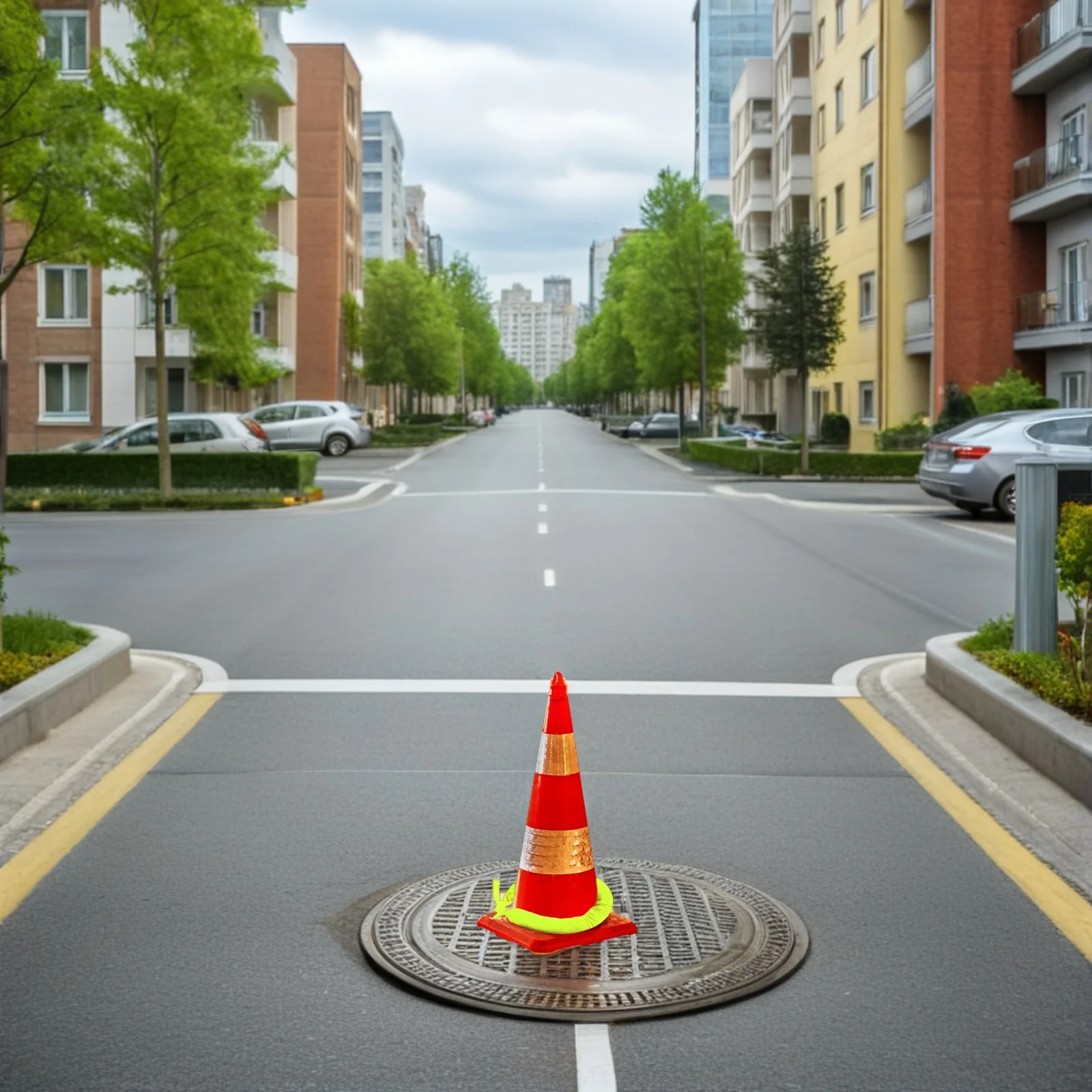 10Pcs Traffic Cone Weighted Bag Reflective Oxford Cloth Sandbag Anti Tip Cone Stabilizer Ring Base Weight for Road Construction