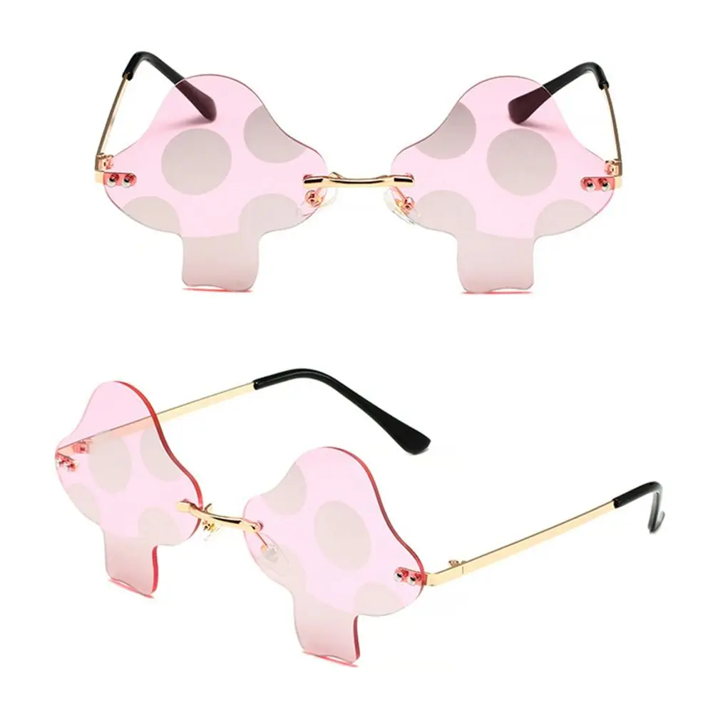 نظارات شمسية غير منتظمة للحفلات بدون إطار من Novel Retro للنساء على شكل فطر #2