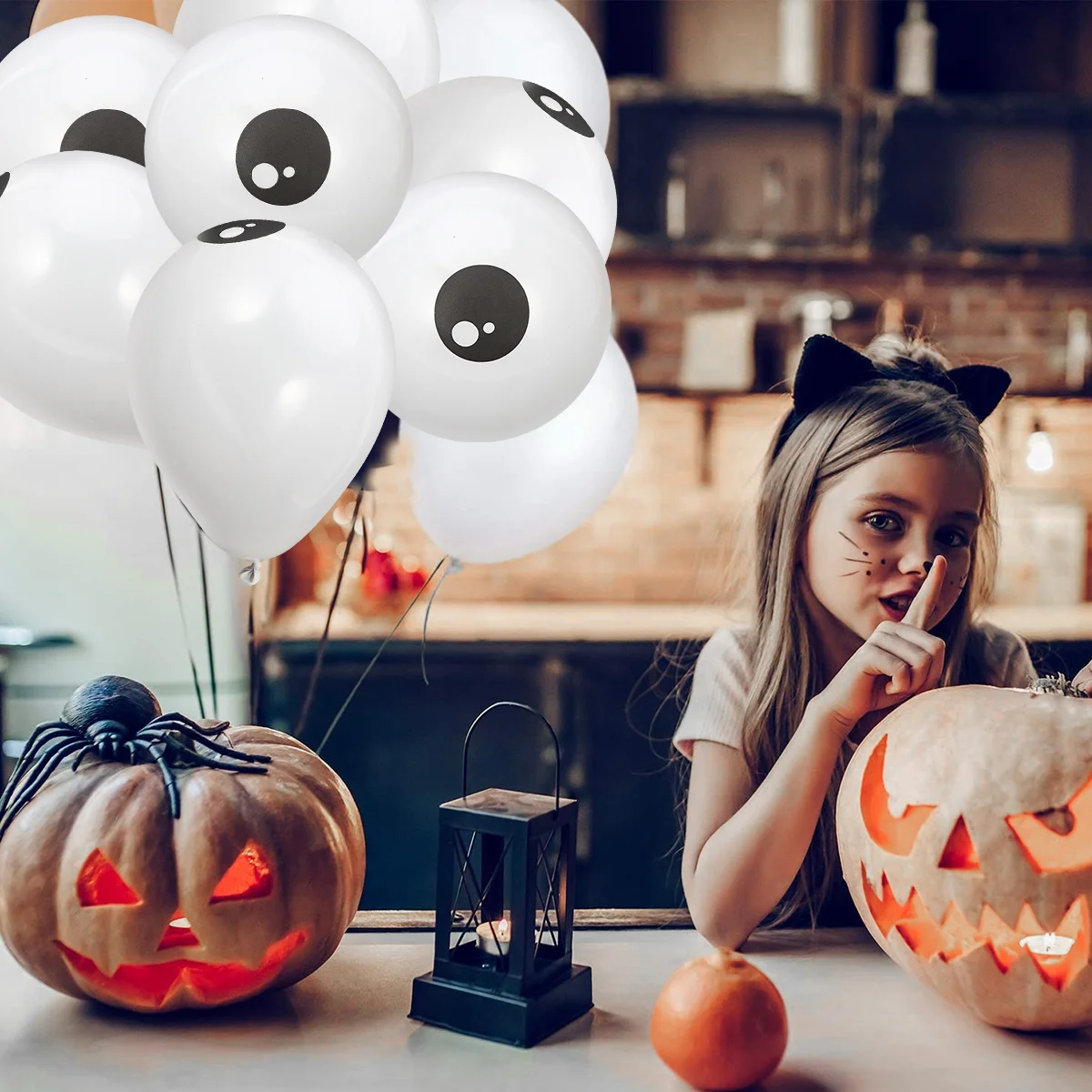 

100pcs Eye Balloons Thickened Natural Latex Halloween Party Decoration Balloon Kit For Wedding Birthday Christmas Decor Supplies