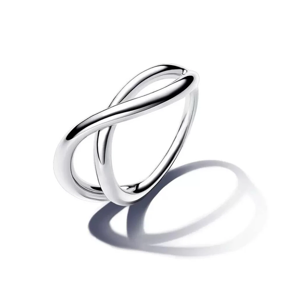 Perlenring 2026 S925 Reines Silber Funkelnder Schneeflockenring Kreuzring Damenschmuck Besondere Geburtstagsgeschenke – Detail 3