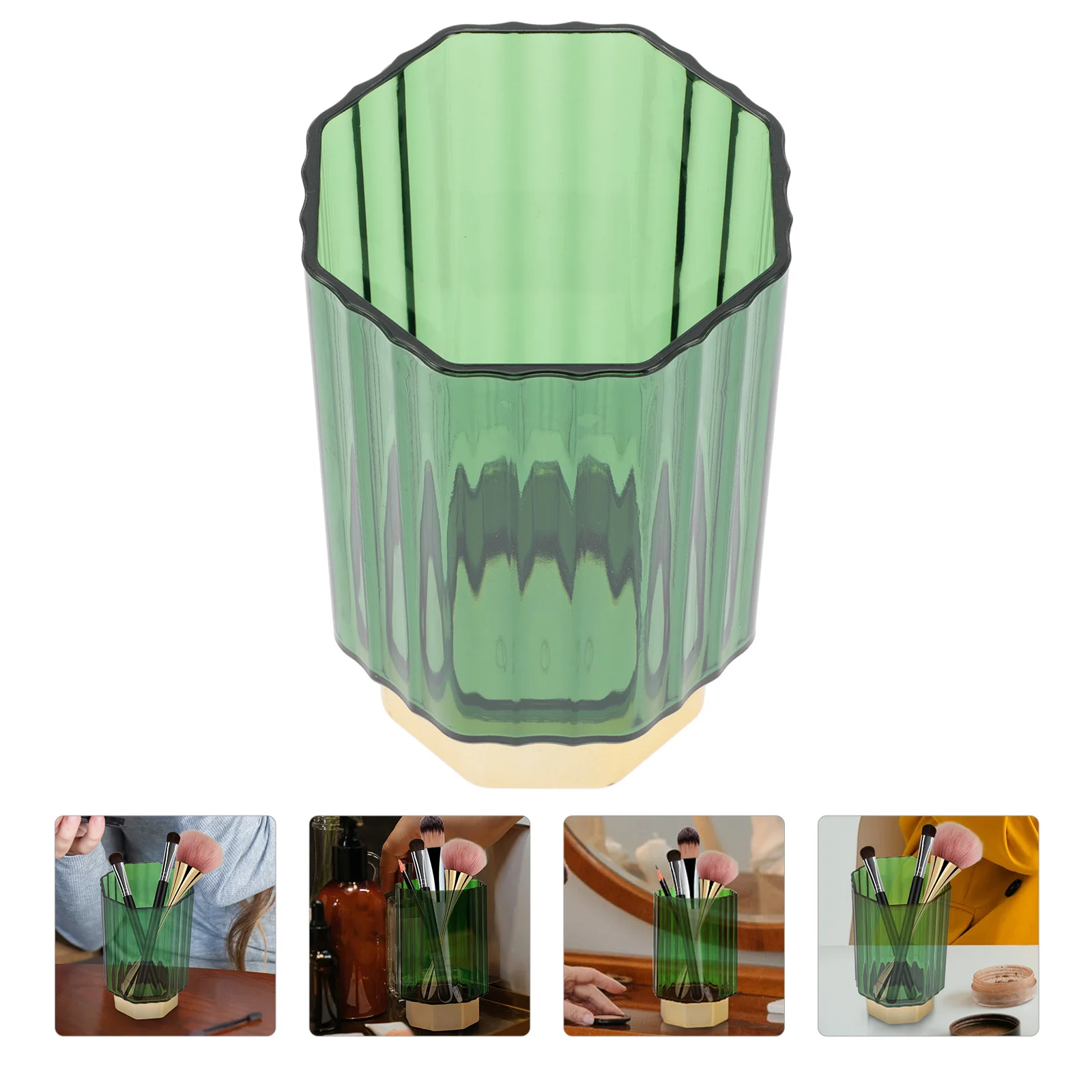 

Household Pencil Organizer Decorative Brush Holder Large Transparent Brush Organizer Multi-Function Desktop Makeup Storage