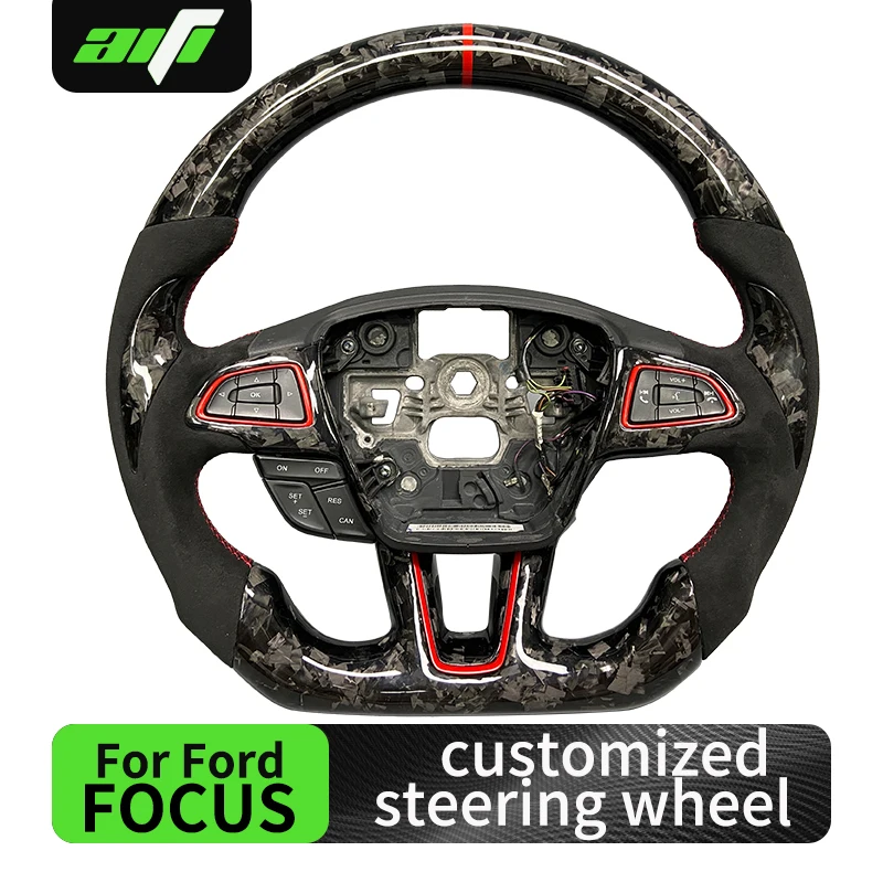 

Руль из углеродного волокна для Ford Focus ST RS MK2 MK3 MK4, аксессуары для салона автомобиля, руль автомобиля на заказ