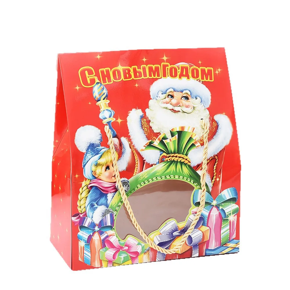 ‌ Kerstraam Geschenkdoos Feestelijke snoepverpakking Creatieve cadeauhouder Lege cartoon Apple Case Carry Party Favor