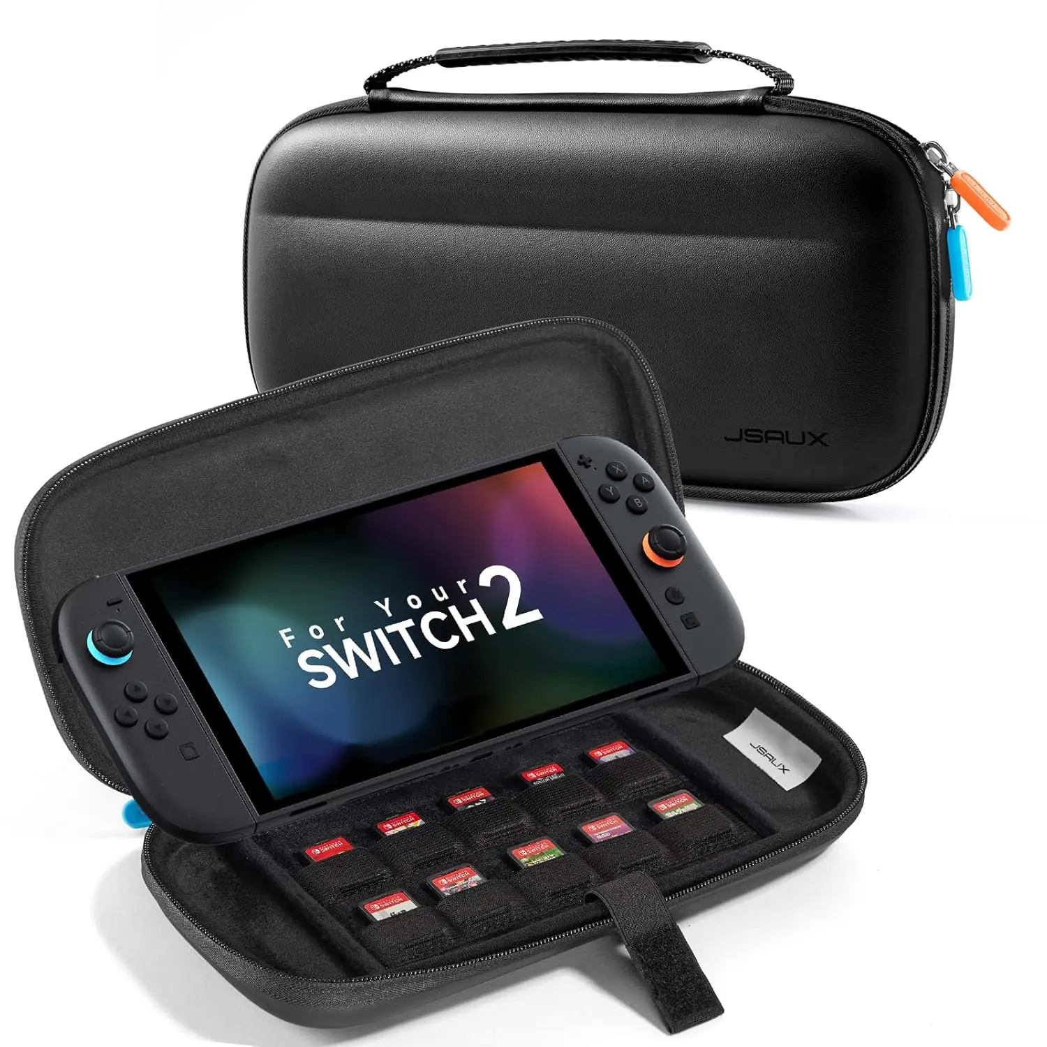 

Slim Carrying Case for Nintendo Switch 2 2025 Portable Switch 2 Case with 10 Game Slots Protective Hard Shell for Travel and