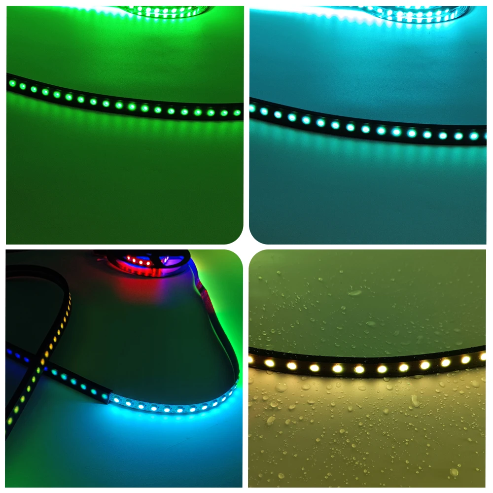 Black Led Neon Tube Silica Gel Soft Flexible IP67 Waterproof For 10MM PCB Width WS2812B SK6812 WS2811 5050 RGB SMD Strip Light