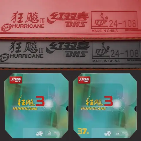DHS Neo Hurricane 3 Table Tennis Rubber Original Sticky Ping Pong Rubber Sheet Classic Chinese Tacky Topsheet for Spin Control