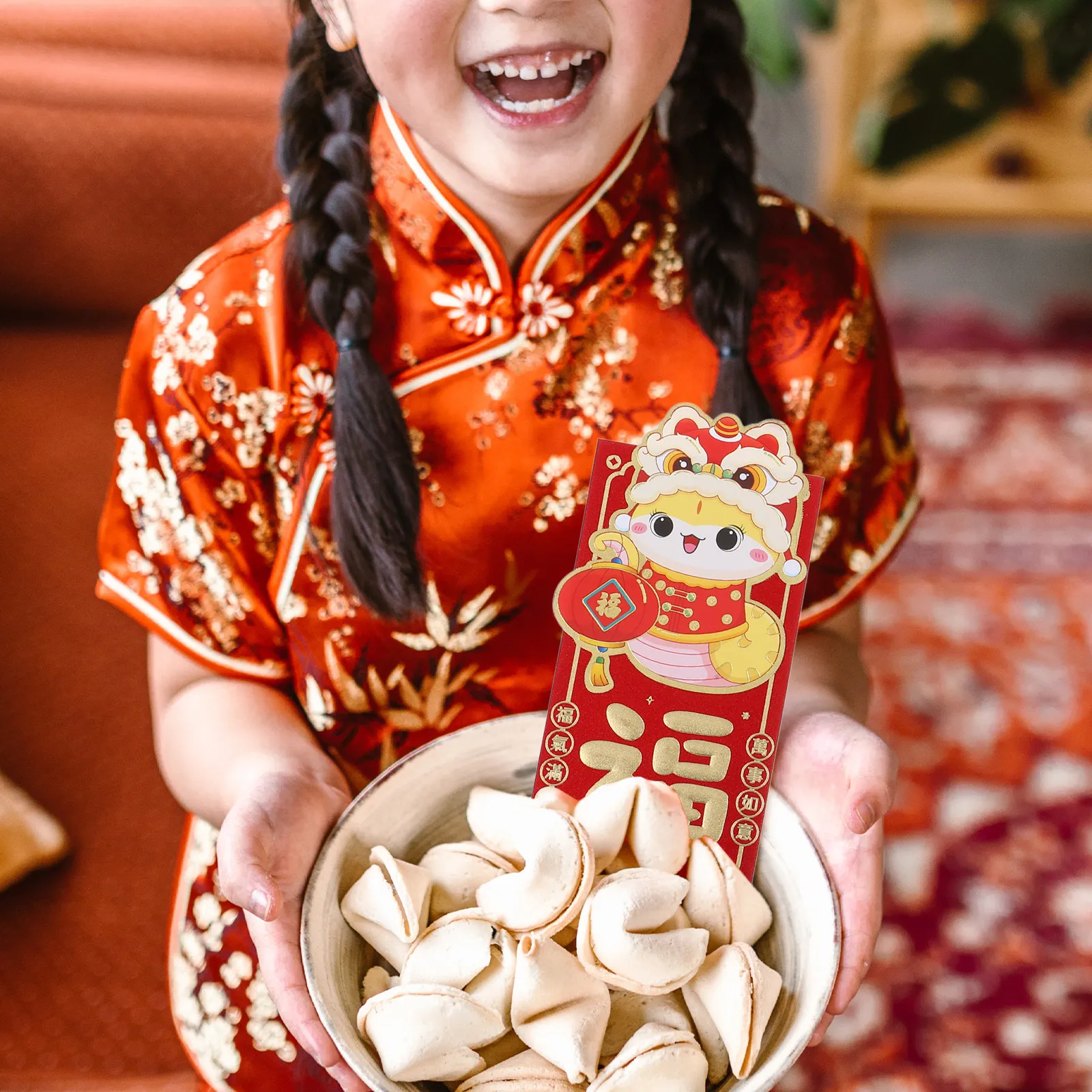 

12Pcs Cartoon Year of The Snake Red Envelopes Chinese New Year Lucky Money Hongbao Pack Spring Festival Wedding Money Packets