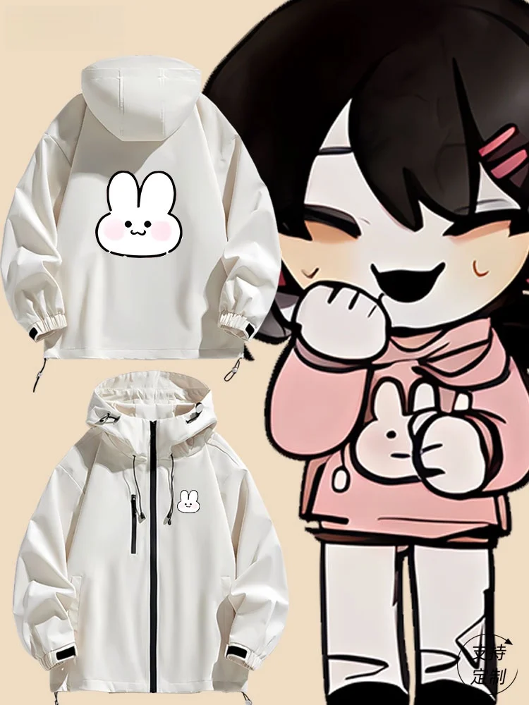 

Молодежная водонепроницаемая куртка с капюшоном в виде кролика, для косплея по игре Head Seven Ghost Talk, весна-осень-зима