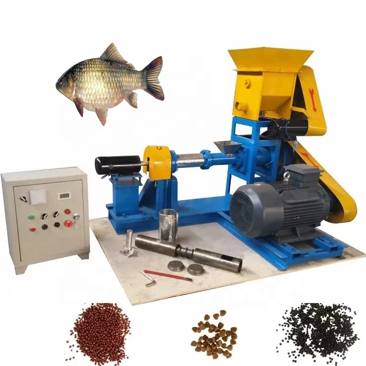 fish feed pellet machine to make floating fish extruded food