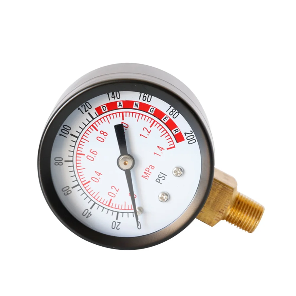 

Pressure Gauge 0-200 Psi 0-1.4Mpa Npt Thread Air Compressor Metal Case Mini Size For Oil Water Measurement