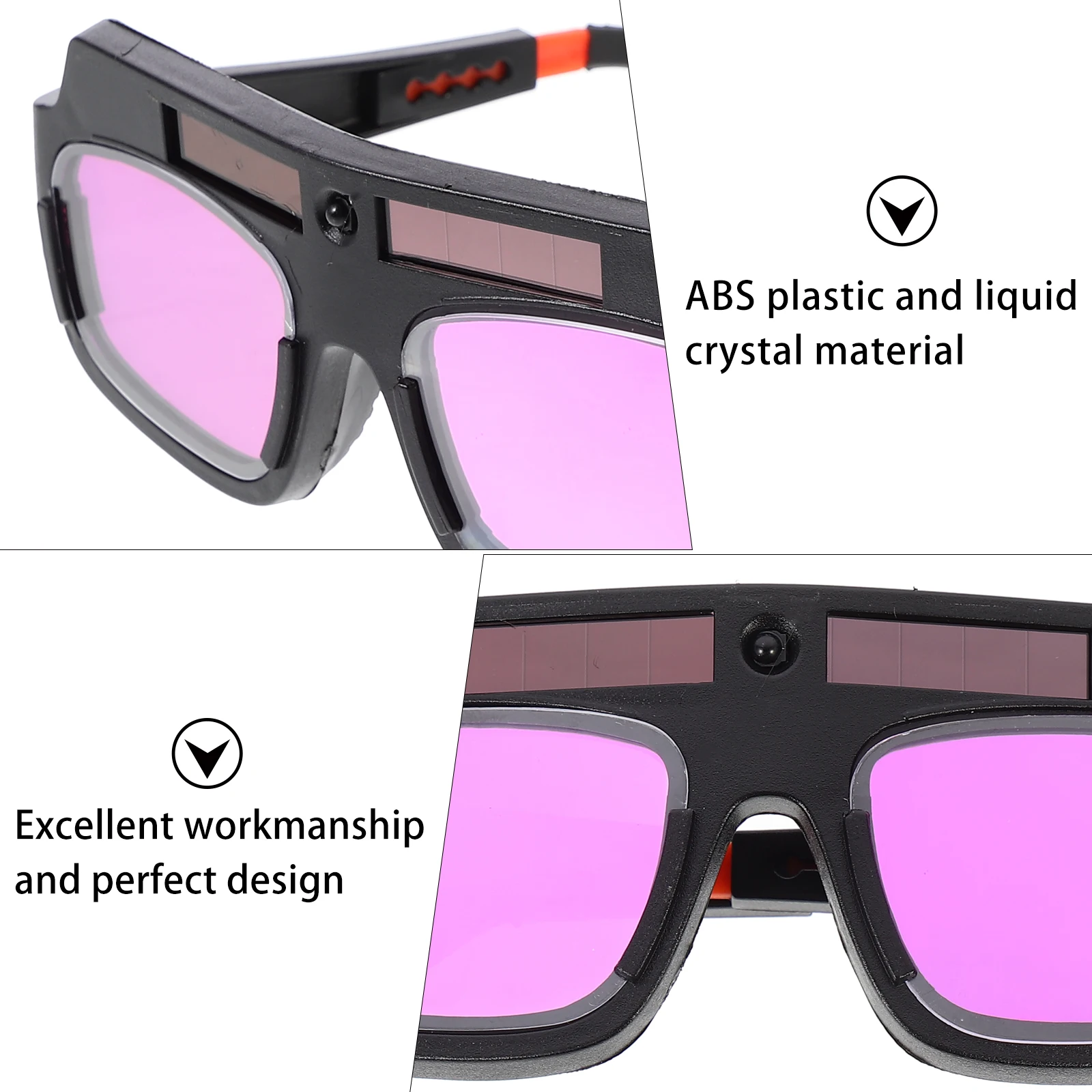 

Auto Darkening Welding Goggles Safety Glasses Professional ABS LCD Solar Rechargeable Protector Anti UV Infrared Radiation