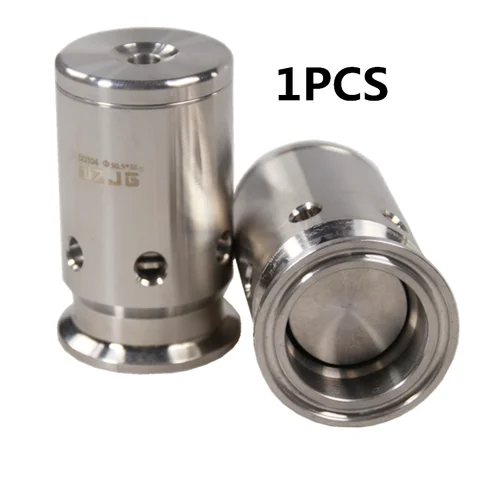 WZJG-férula de abrazadera triple de 1,5 "", OD 50,5mm, acero inoxidable 304, 0-1/2/3 Bar, válvula de vacío de alivio de presión ajustable