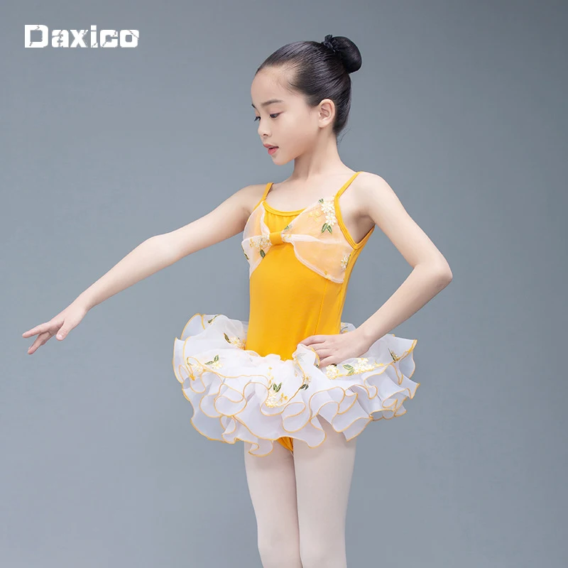 Girl's ballet dress Children's dance leggings bow children's ballet skirt Gymnastics tight ballet costume tulle skirt