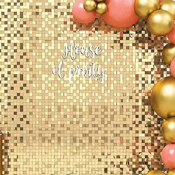 2M X 1M Balloon Rain Curtain Gold Bright Color Party Decoration Fashion Accessory For Wedding Anniversary Grant Event Birthday