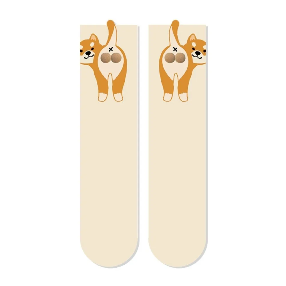 

Whimsical Soft Puppy Eggs Socks Breathable Elastic Husky Dog Socks Sweat-Absorbing Cotton Dachshund Socks All Seasons
