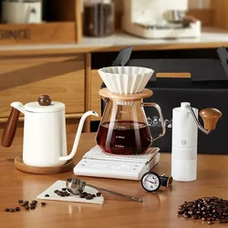 Hand coffee set steel core hand grinder coffee machine American coffee equipment outdoor hand pot combination coffee tools