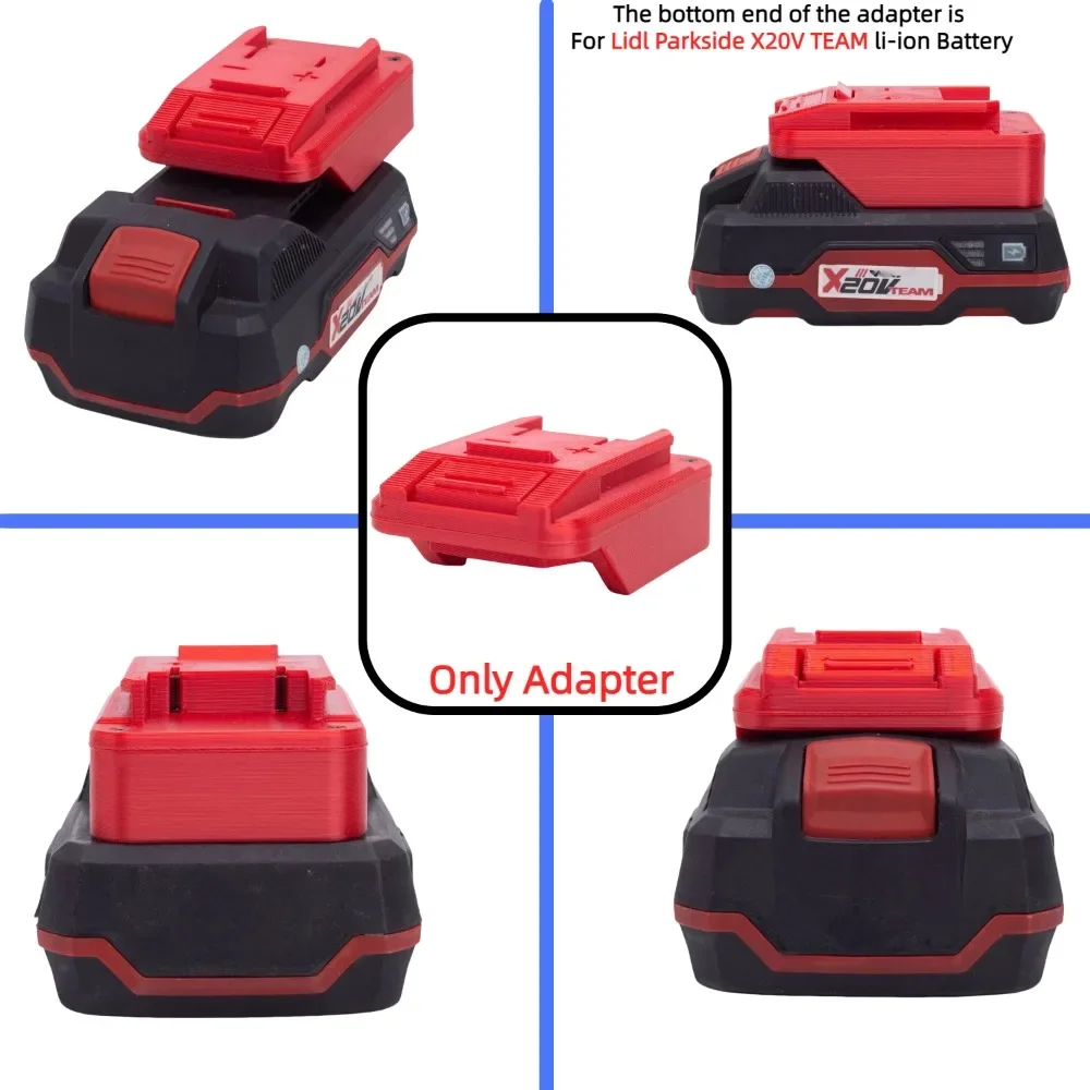 For Lidl Parkside X20V TEAM Lithium Ion for Einhell/X-Chang/OZITO 18/20V Cordless Drill Tools Battery Adapter/Converter