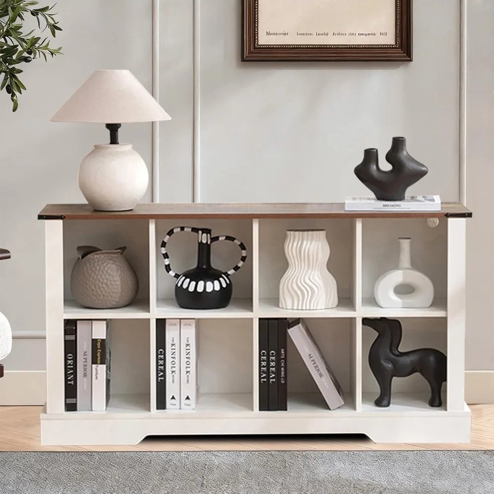 8 Cube Storage Organizer With LED Lights, Wooden Bookcase With Storage, Modern Cube Shelf For Living Room, Bedroom, Home Office