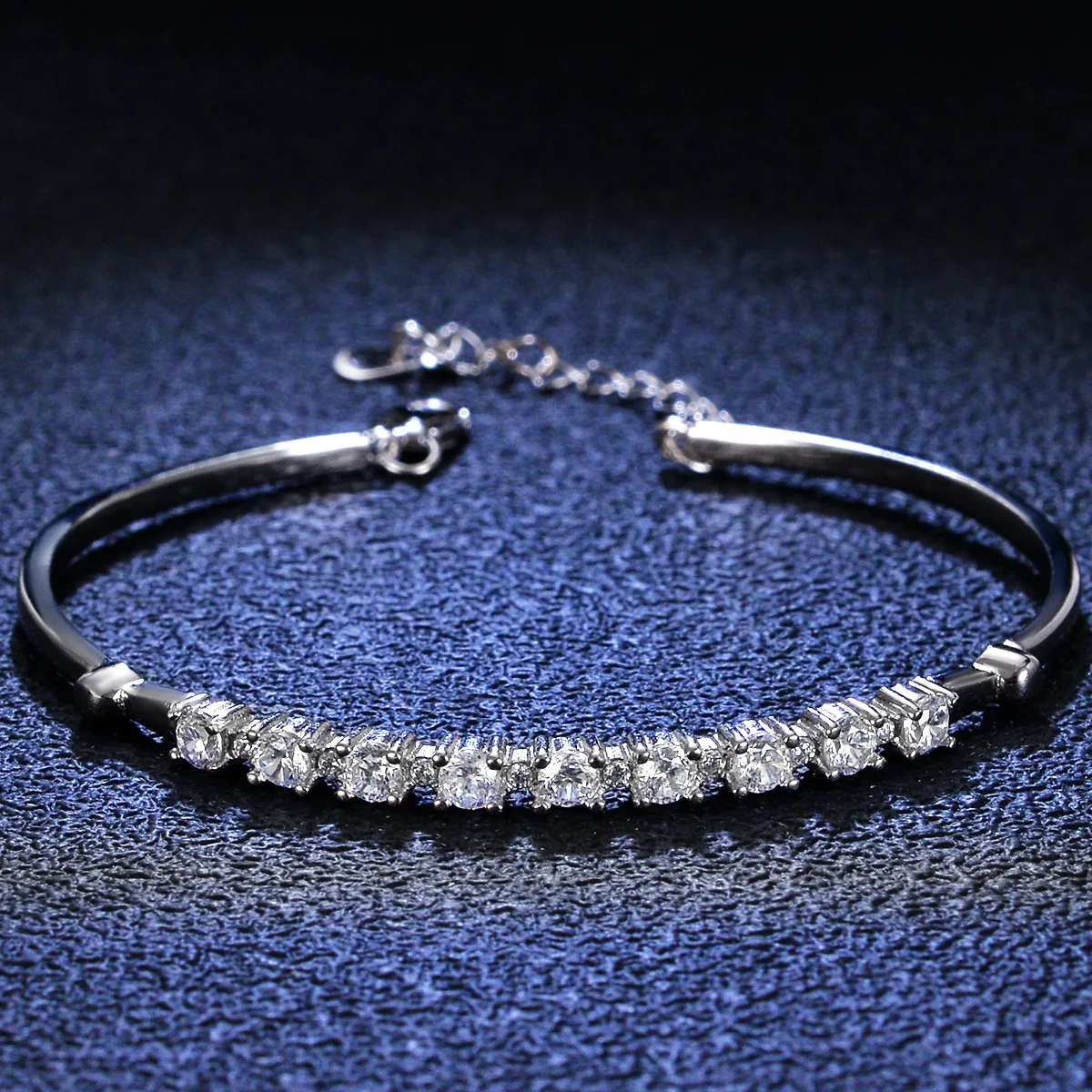 

HORRIPAL D VVS1 3MM Moissanite Bracelet for Women 925 Sterling Silver Waterproof Wedding Adjustable stackable Fashion Jewelry