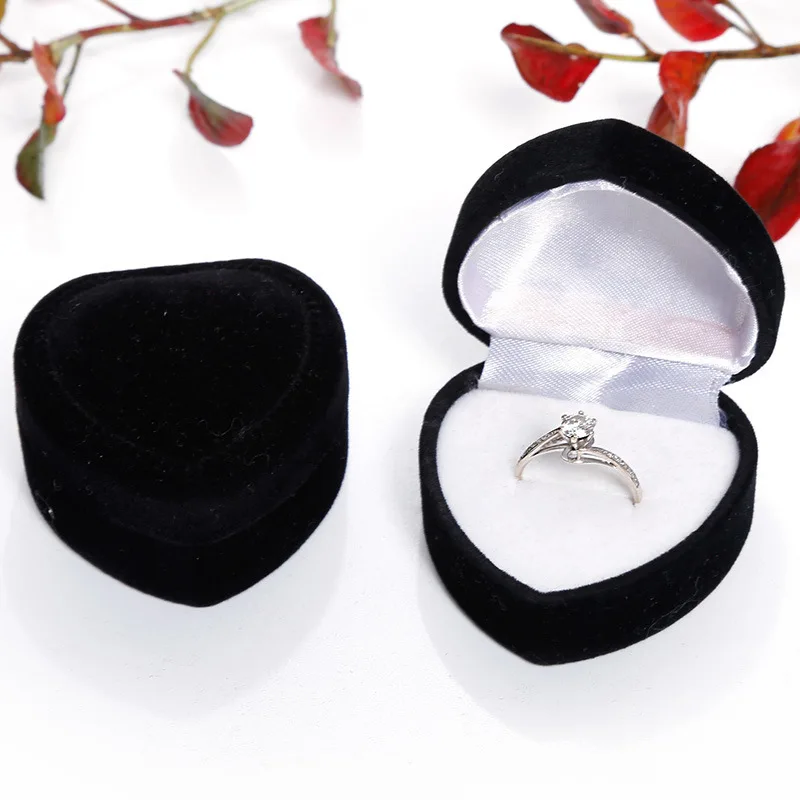 New Velvet Double Ring Box for Engagement