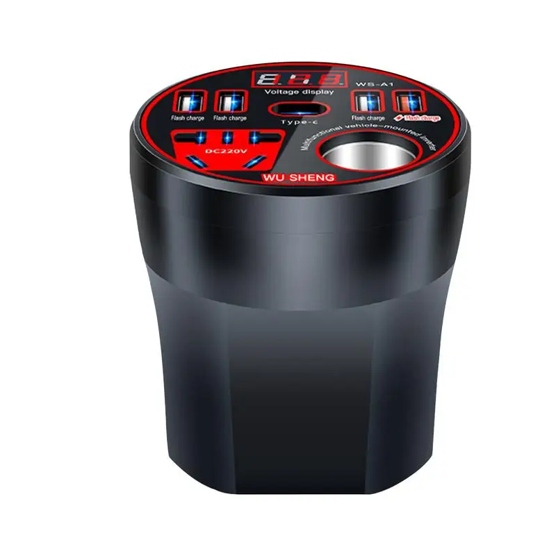 

Car Charging Port USB Car Phone Charger Inverter Versatile Auto Power Inverter Travel Accessories For Multiple Devices For