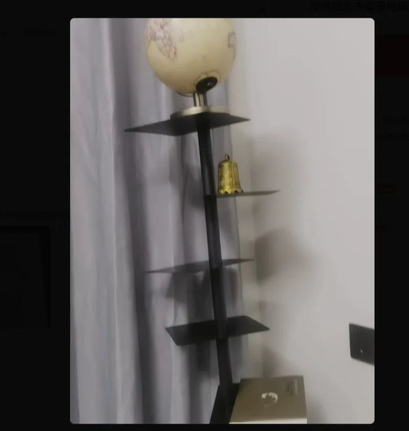 Rotating Invisible Bookshelve, Living Room, Iron Craft Display Stand , 9-layer Display Shelves, Storage Shelves,Corner Bookcases