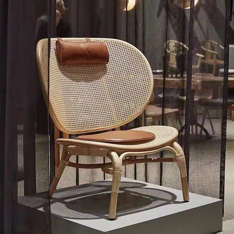 Nordic nomadic art rattan chair hand-woven rattan sofa chair engineering furniture creative leisure chair