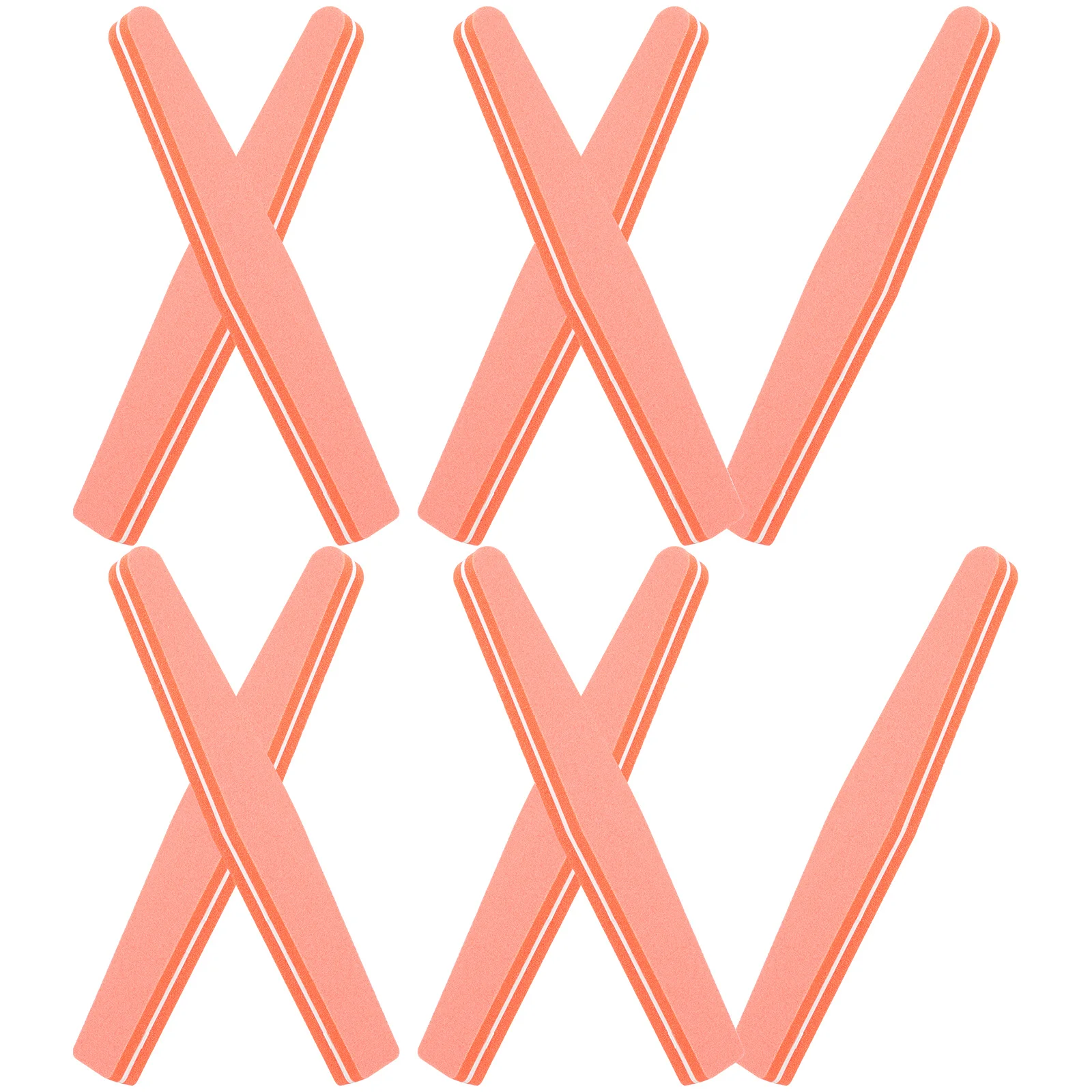 10 stuks nagelvijlen dubbelzijdig nagelvijl voor natuurlijke kunstnagels manicure gereedschap dames kleurrijk waterdicht oranje