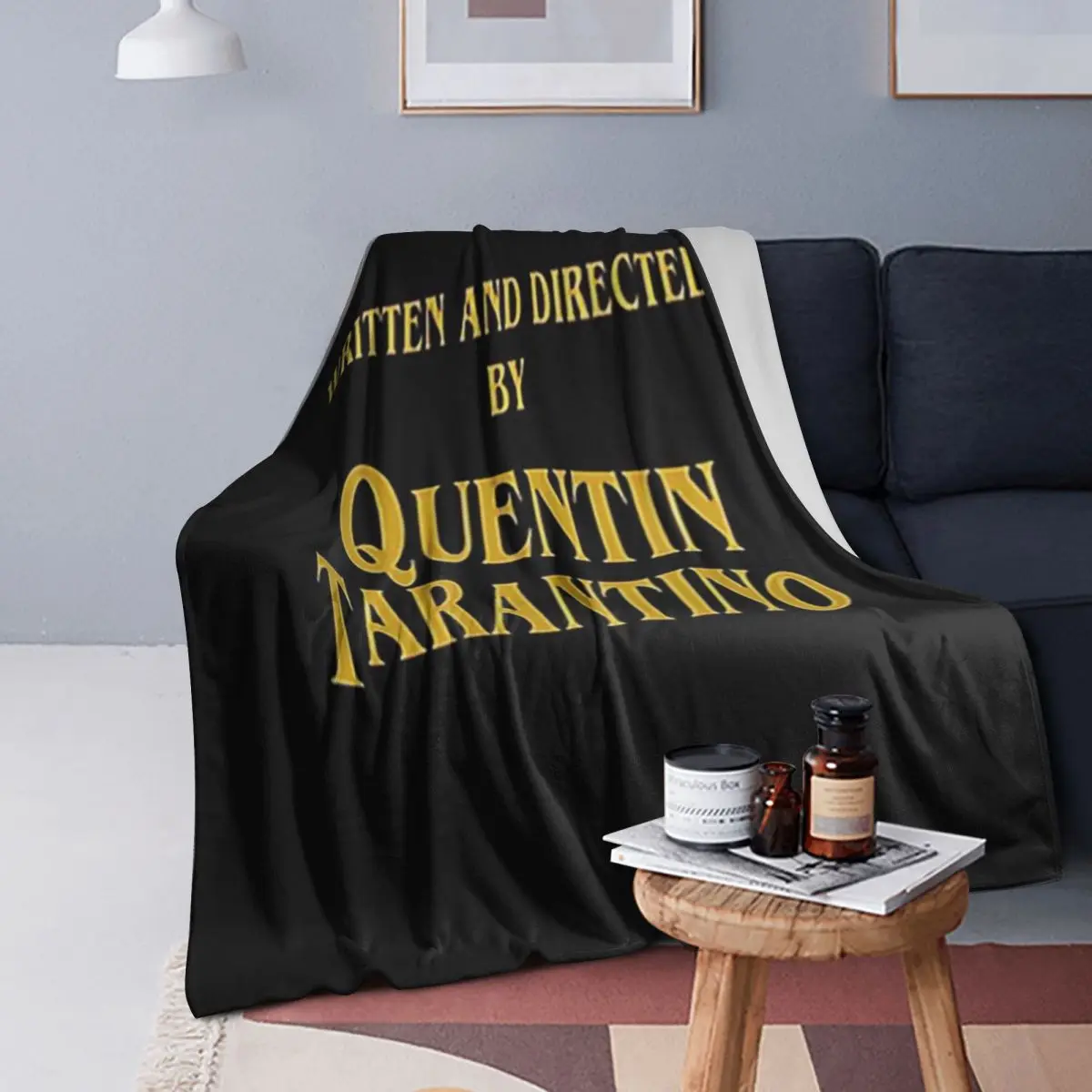 

Written And Directed By Quentin Tarantino Blankets Soft Flannel Throw Blanket Plush for Bed Living room Picnic Travel Home Sofa