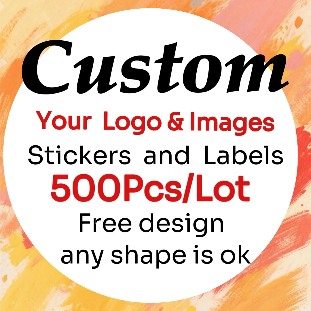 

500pcs Custom Personalized Stickers - Waterproof Removable Stickers for Wedding, Birthday Party, DIY Crafts - Eco-Friendly Vinyl