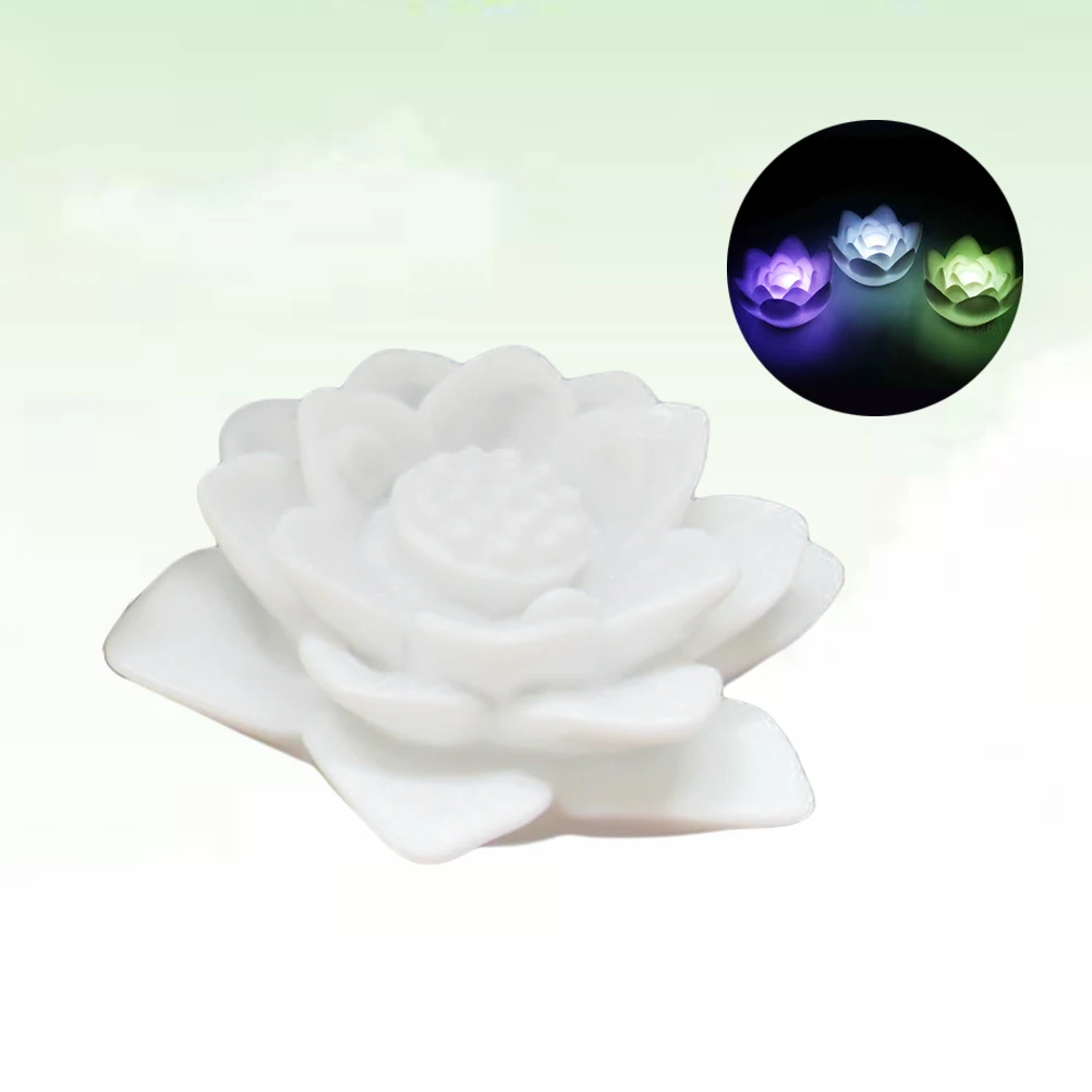 

Lotus Night Light Durable Plastic Warm Atmosphere Slow Flash Color Changing Bedroom Decor Flower Lamp Romantic