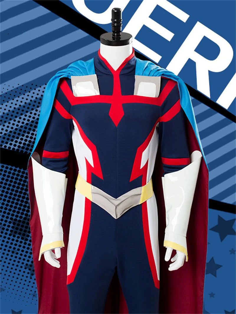 My Hero Academia All Might Cosplay Costume for Men All Might luxurious Halloween Costume Jumpsuit Cloak Uniform Suit