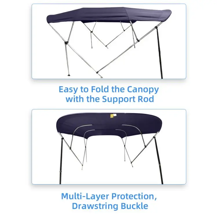 مظلة قارب الشمس مثالية لعرض 1-1.4 أمتار قوارب مطاطية لليخوت قوارب صيد 600D قماش أكسفورد سهلة التركيب #4