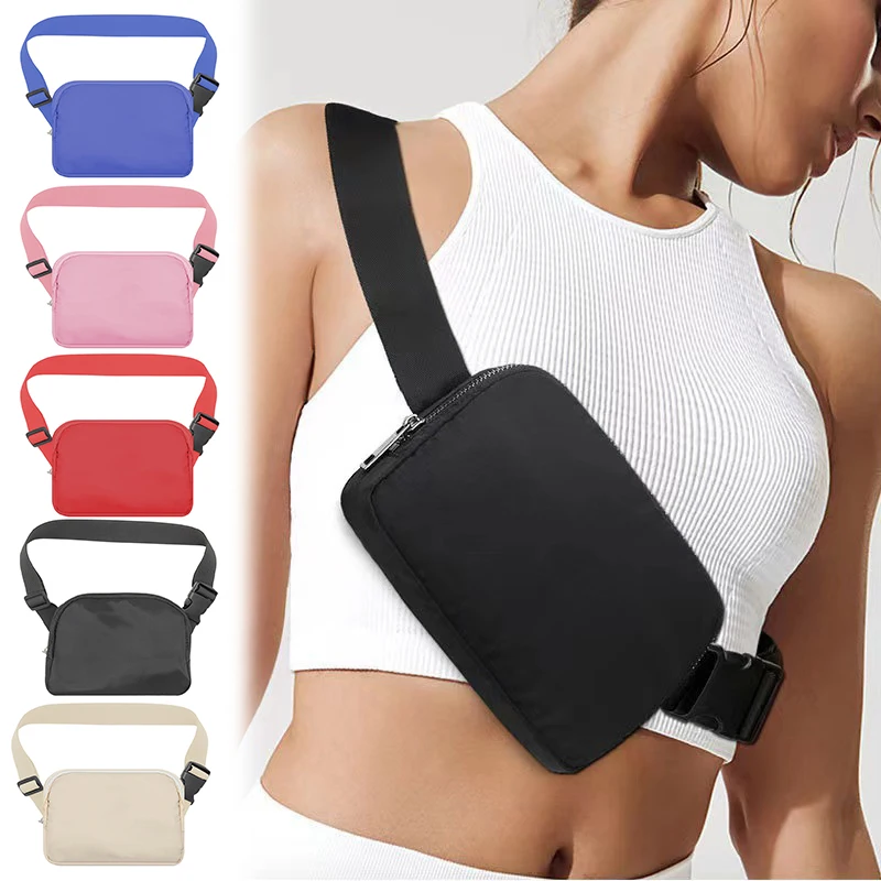 Women Sports Waist Bag Zipper Fanny Pack Phone Essential In Outdoor Activity Crossbody Purse Casual Travel Sports Chest Bag Lulu