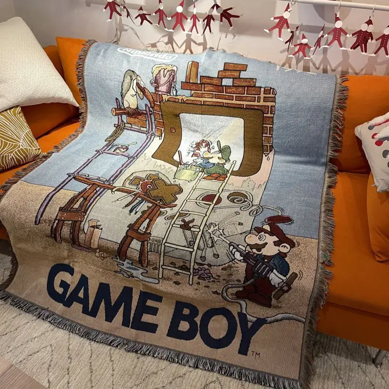 Sofa Blanket Casual Blanket Anime Style For Bed Sofa Towel Single Full Cover Sofa Blanket, Winter Picnic Cushion Anime Blanket - Image 2