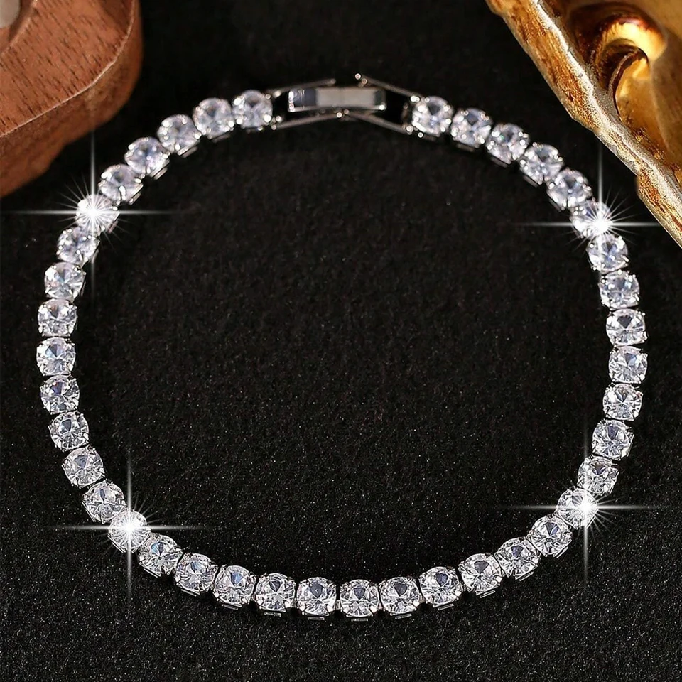 Yupsk 3-teiliges Set Hip-Hop Rock Mode Baguette Strass CZ Herz Tennis-Armband Luxus Rapper Hiphop Schmuck Geschenk – Detail 7