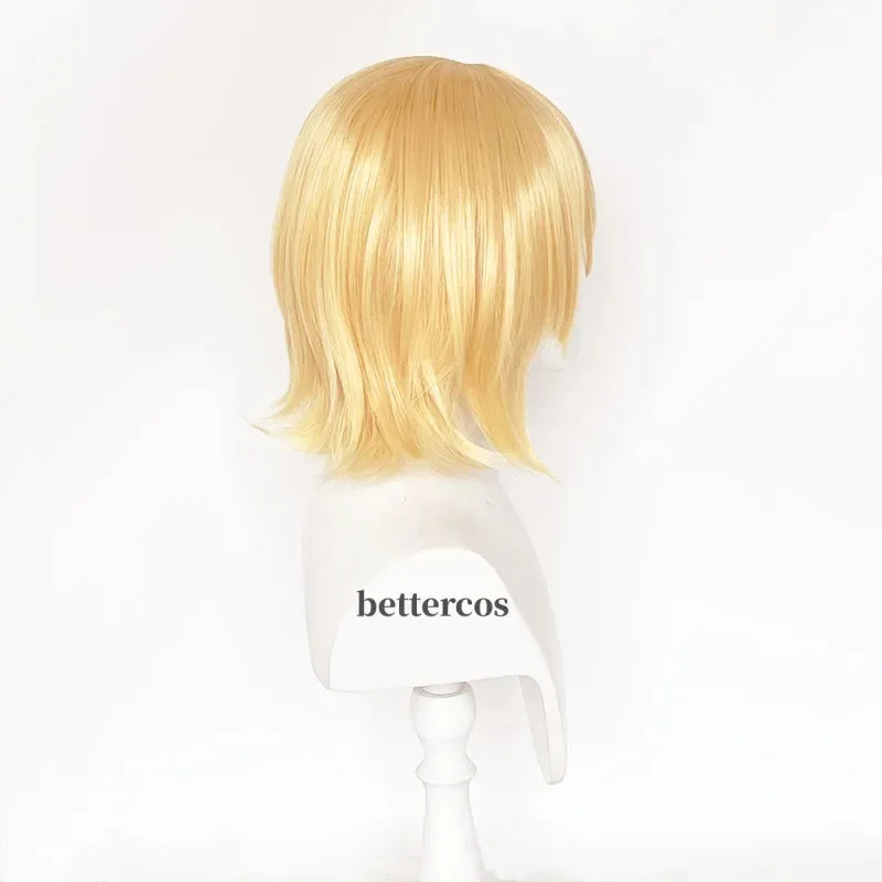 Candy 2025High Quality Rin Len Short Blond Heat Resistant Synthetci Hair Anime Cosplay Wigs + Track + Wig Cap