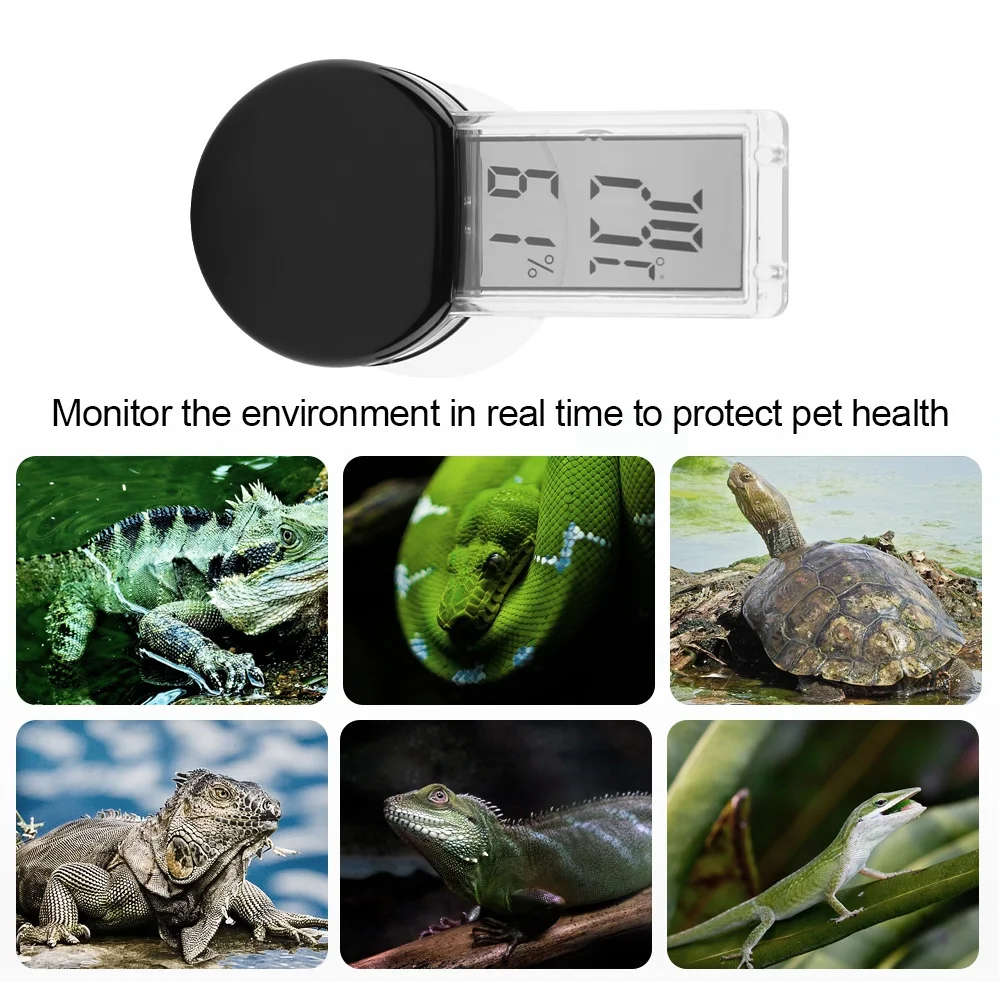 Waterproof Electronic Hygrometer Thermometer Humidity Temperature Monitor For Reptile Aquarium