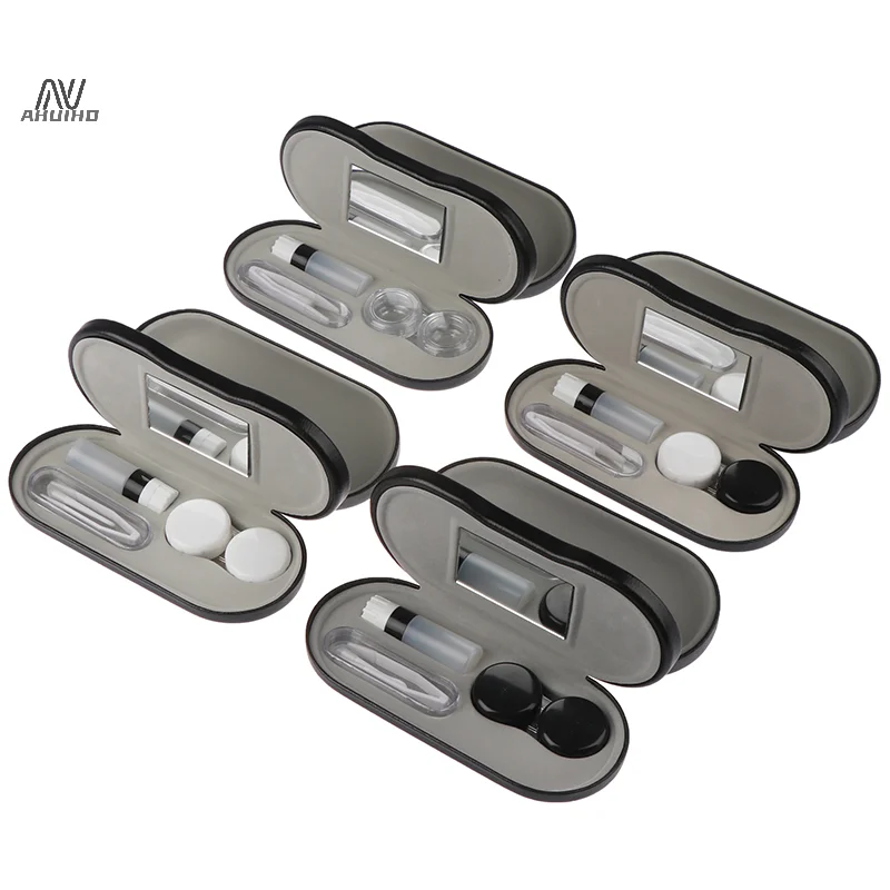1Pcs Dual Use Glasses Contact Lens Case 2 In 1 Double Sided Portable Case Holder