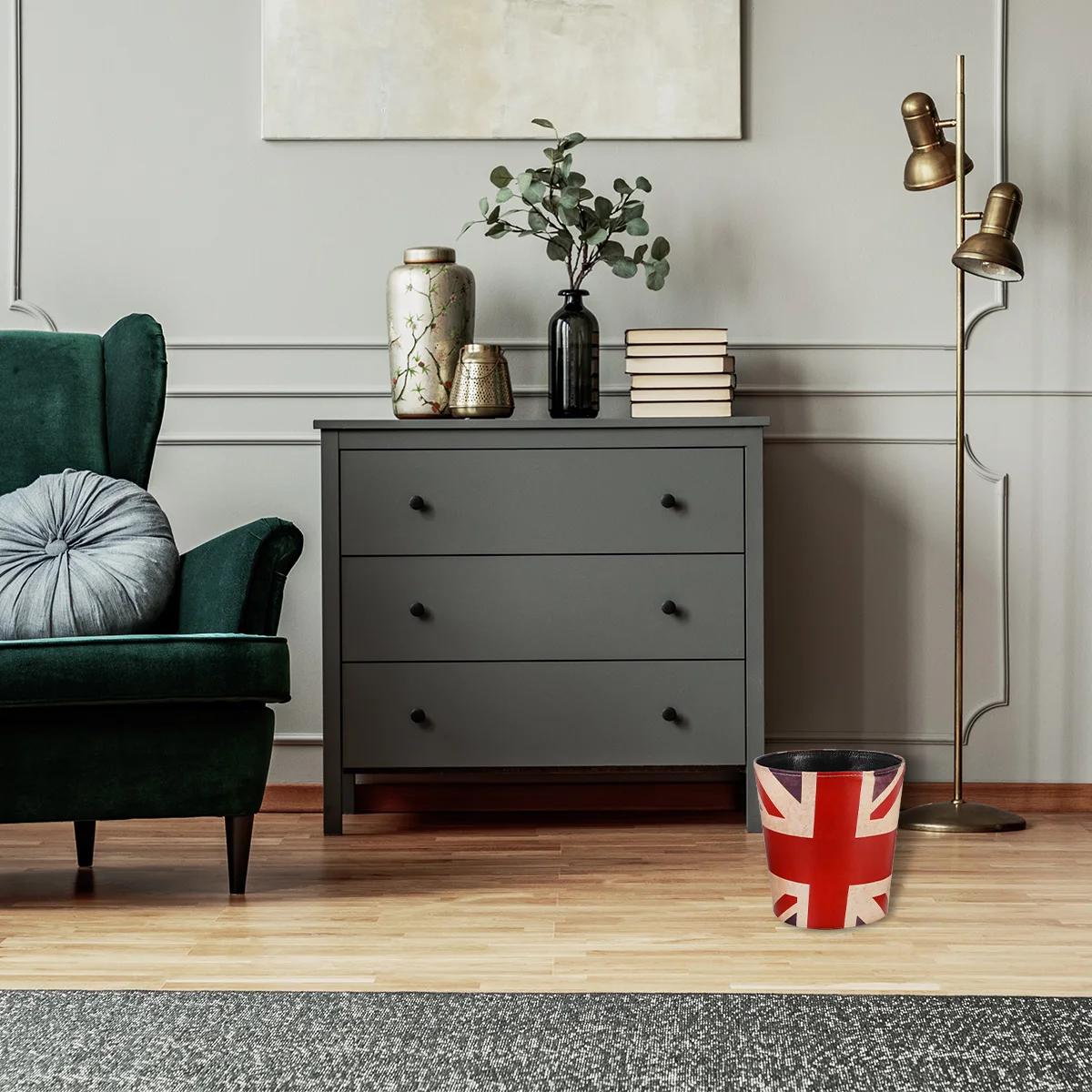 

1 шт., винтажный контейнер для вторичной переработки, домашний контейнер для хранения мусора, ведро для домашнего офиса, спальни