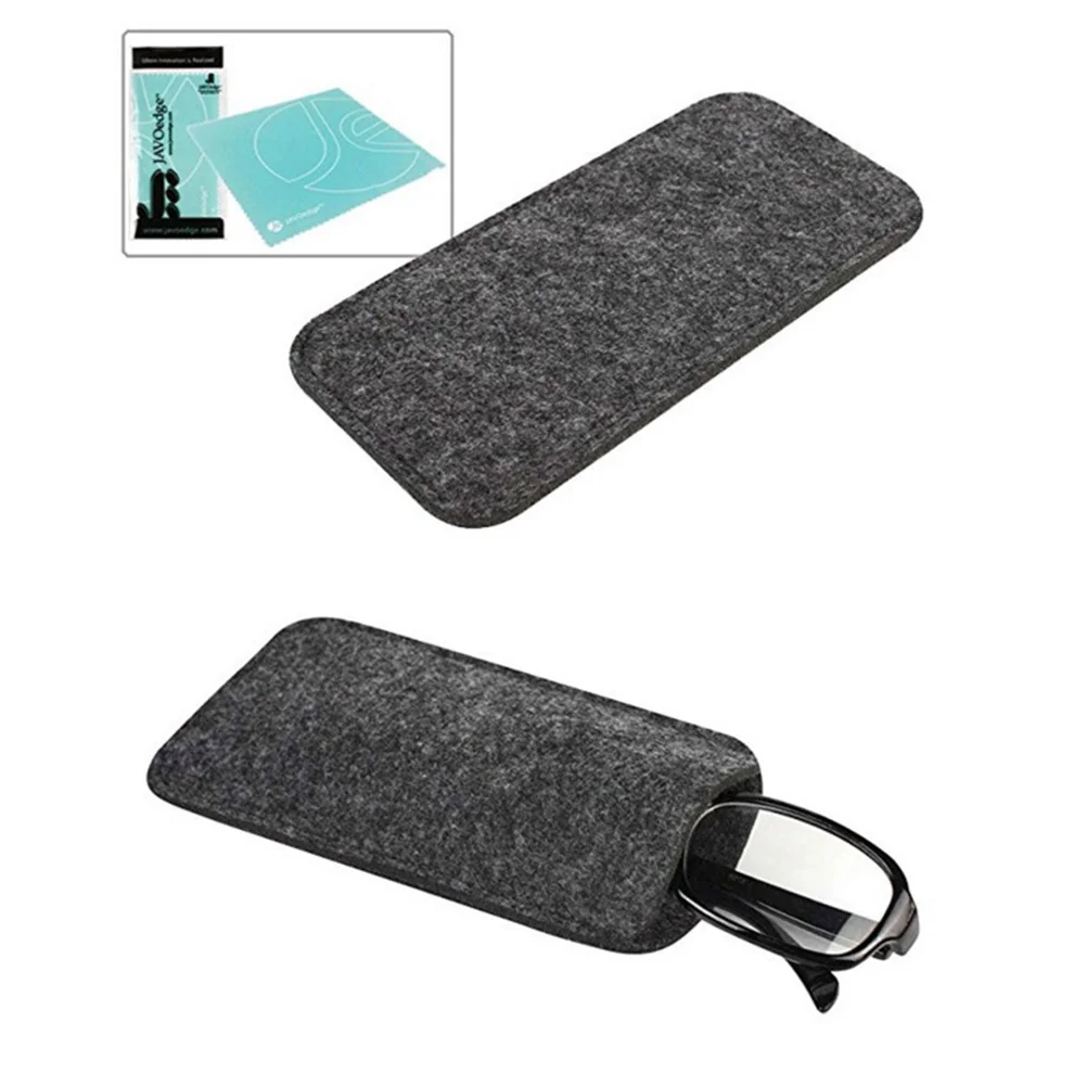 

5Pcs Felt Glasses Case Eyewear Protector Sunglasses Bag Portable Organizer Pouch Pen Holder Travel Storage Dark Gray