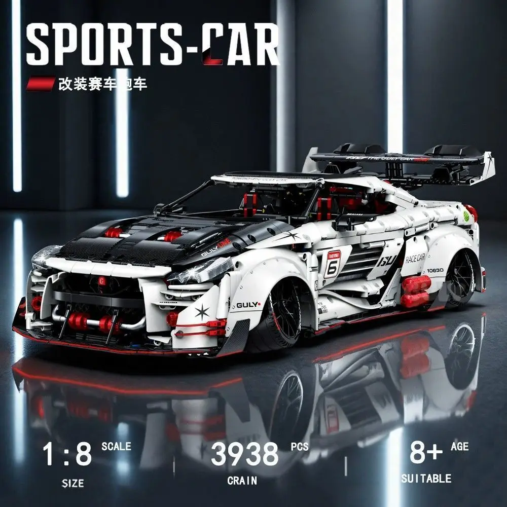3939 قطعة سيارة رياضية تقنية اللبنات GTR لعب ل 10630 منشئ مجموعة أطفال بنين هدايا هالوين هدية الكريسماس اللعب