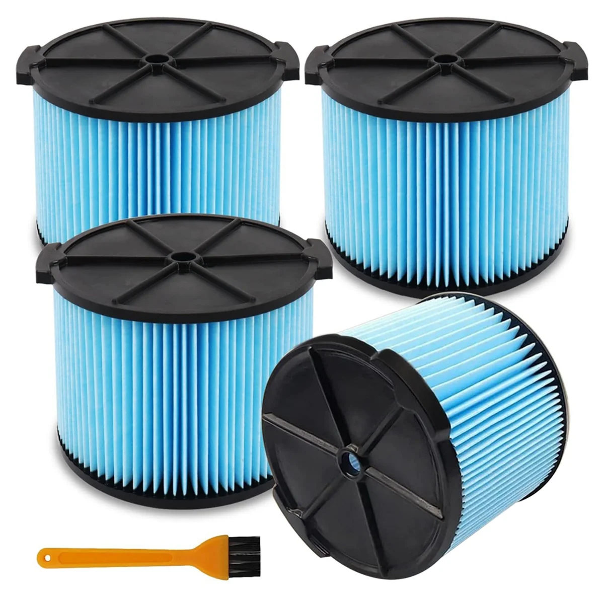 

4 Pack VF3500 3-Layer Fine Dust Pleated Paper Filter for RIDGID 3 to 4.5 Gallon Wet/Dry Shop Vacuums Cleanning Parts