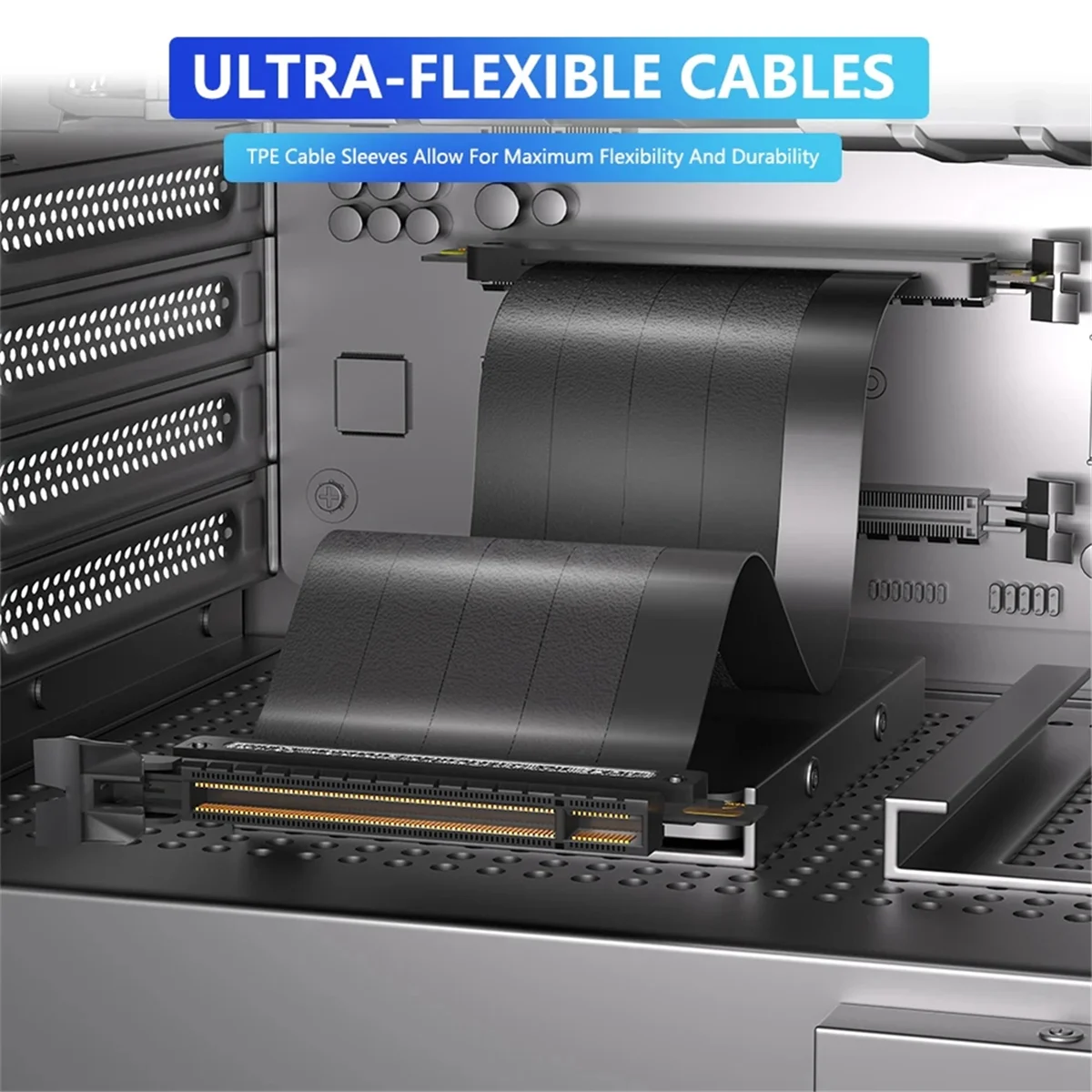 

Удлинительный кабель ABAN PCIE 4.0, 16-кратный высокоскоростной кабель Riser для графического процессора с портом PCI Express, удлинительная карта графического процессора, 20 см 90 °